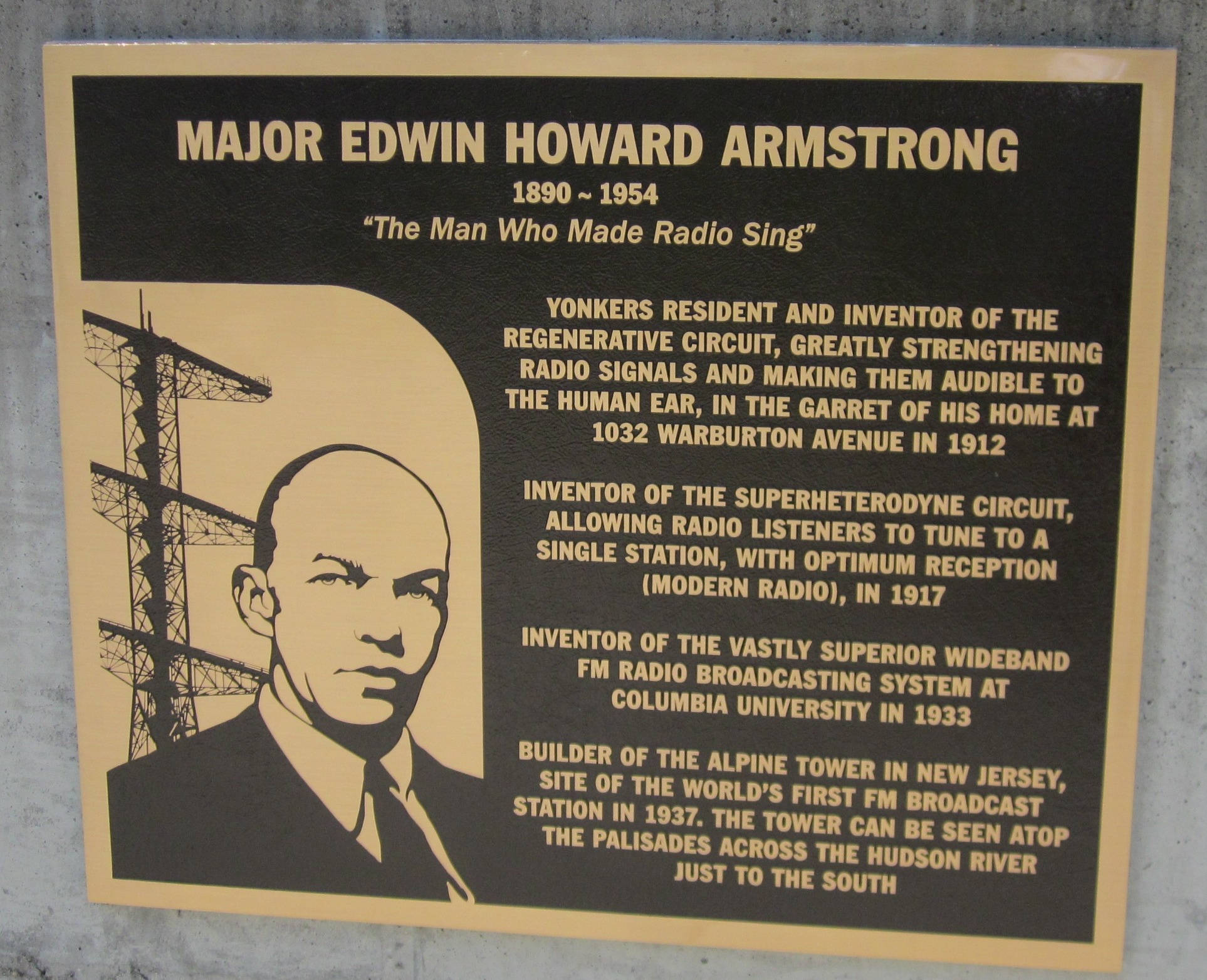 Edwin Armstrong Plaque